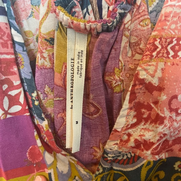 Anthropologie Magnolia Ruffled Mixed Print Tank Dress size M - Picture 11 of 11